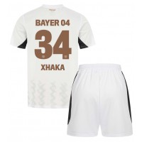 Bayer Leverkusen Granit Xhaka #34 Auswärts Trikotsatz Kinder 2024-25 Kurzarm (+ Kurze Hosen)